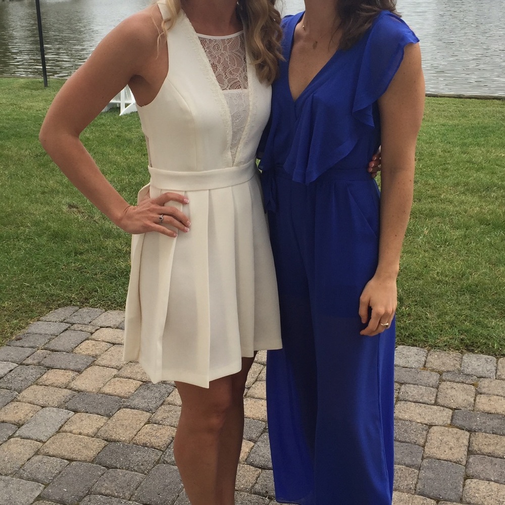 White BCBG dress